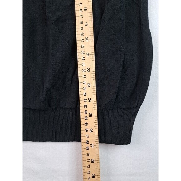 Oscar De La Renta Argyle Golf Sweater Vest Black Mens XL - Picture 3 of 5
